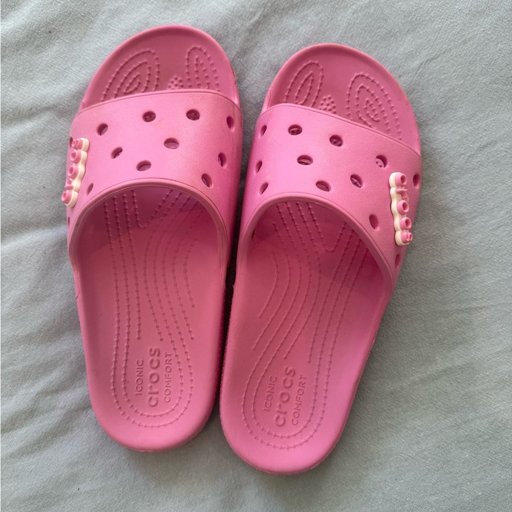 CROCS Pink Slide Sandals